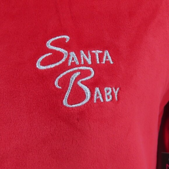 No Boundaries Juniors XS 1 Red Velour Tracksuit Cat Print Christmas Holiday NEW - Picture 4 of 15